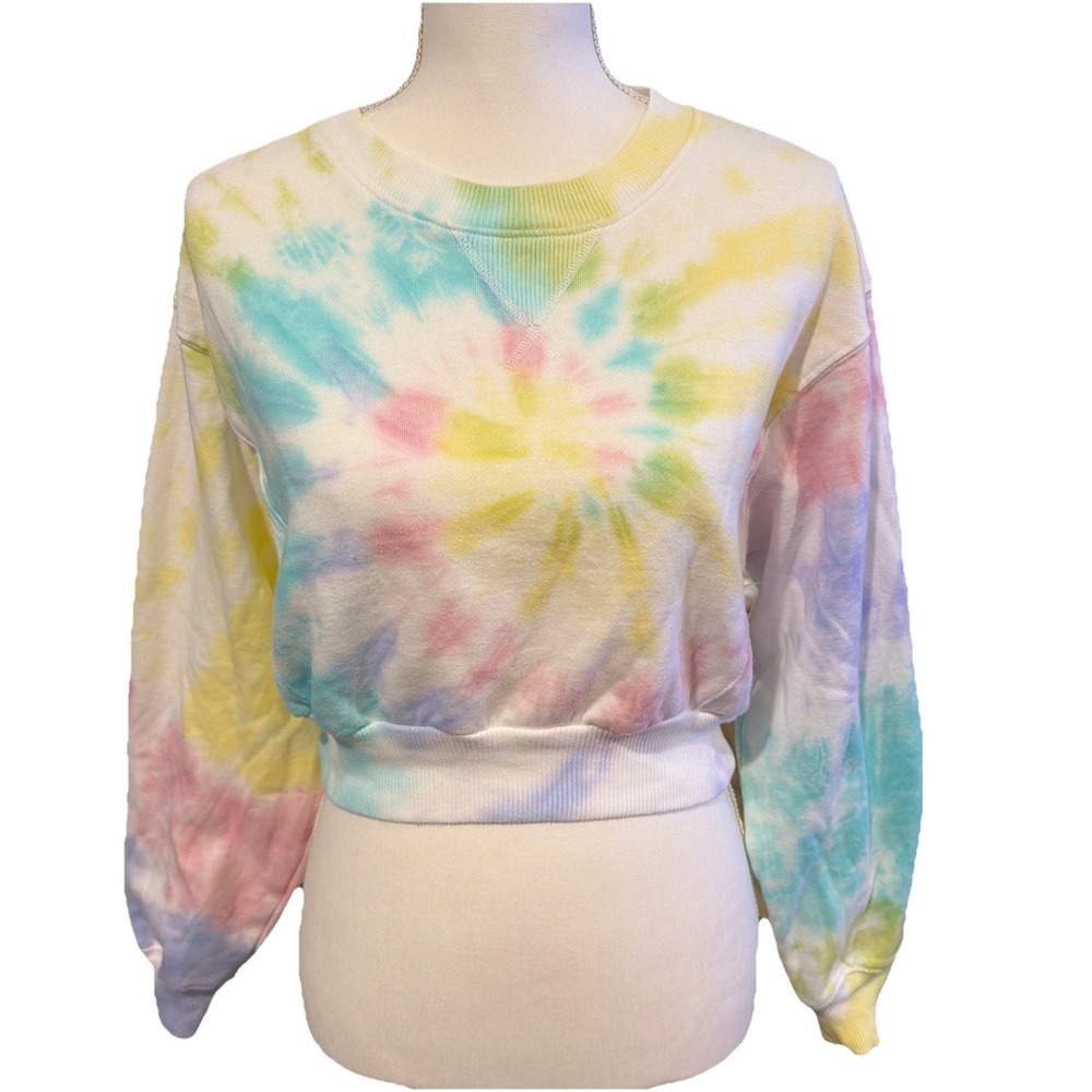 Aeropostale Cropped Tye Dye Sweatshirt Y2K Vibes 80s. Size Small